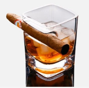 Whisky Glass Cigar Holder